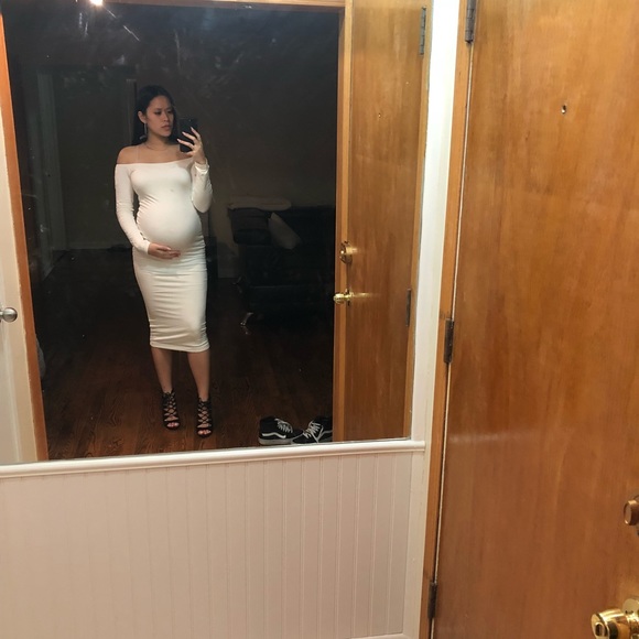 JUXLABEL WHITE OFF THE SHOULDER DRESS SIZE M - Picture 1 of 3